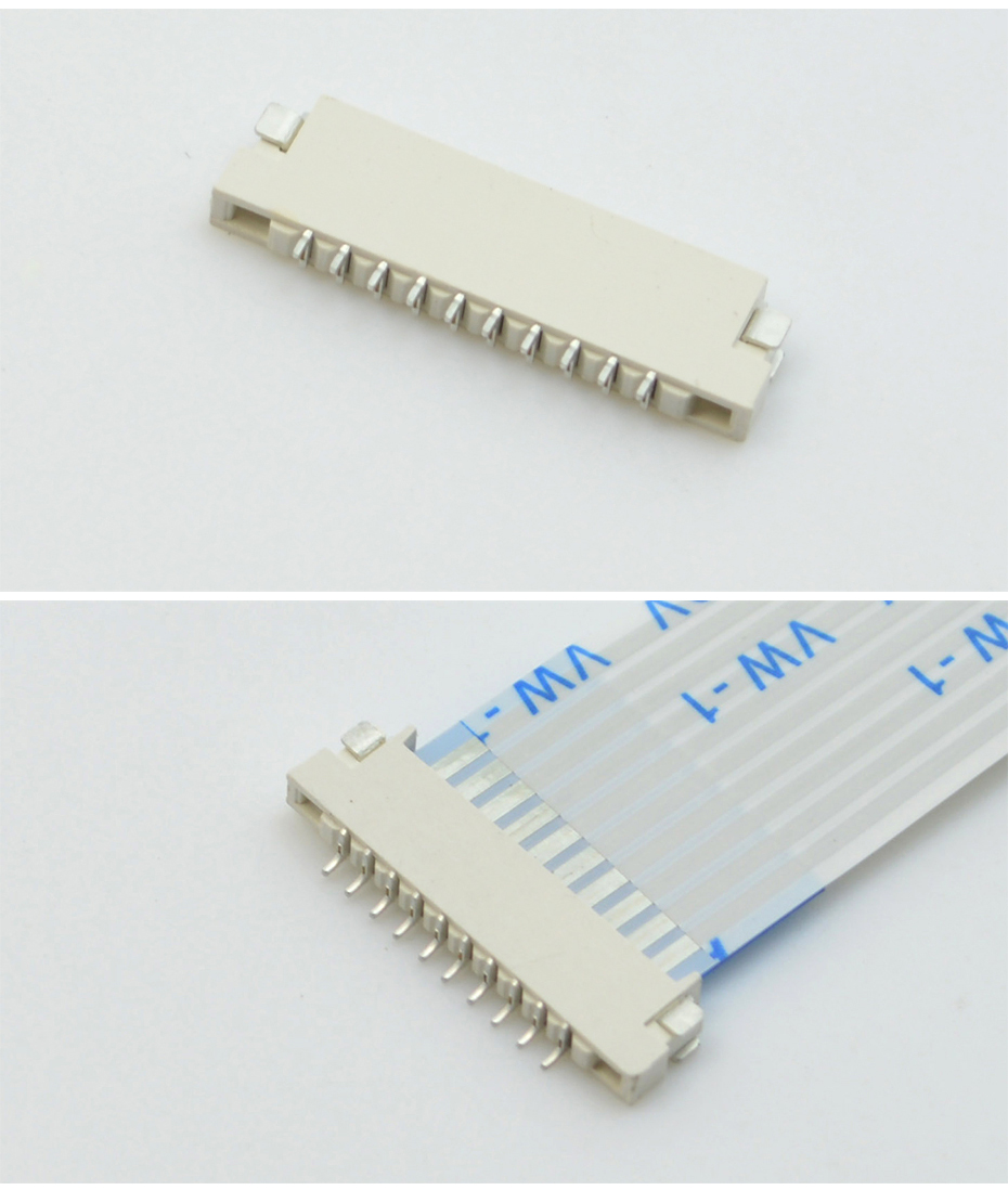 源頭廠家1.0間距10P-26P 1.5H 貼片雙面接接插件 無鎖式FPC連接器,宏利