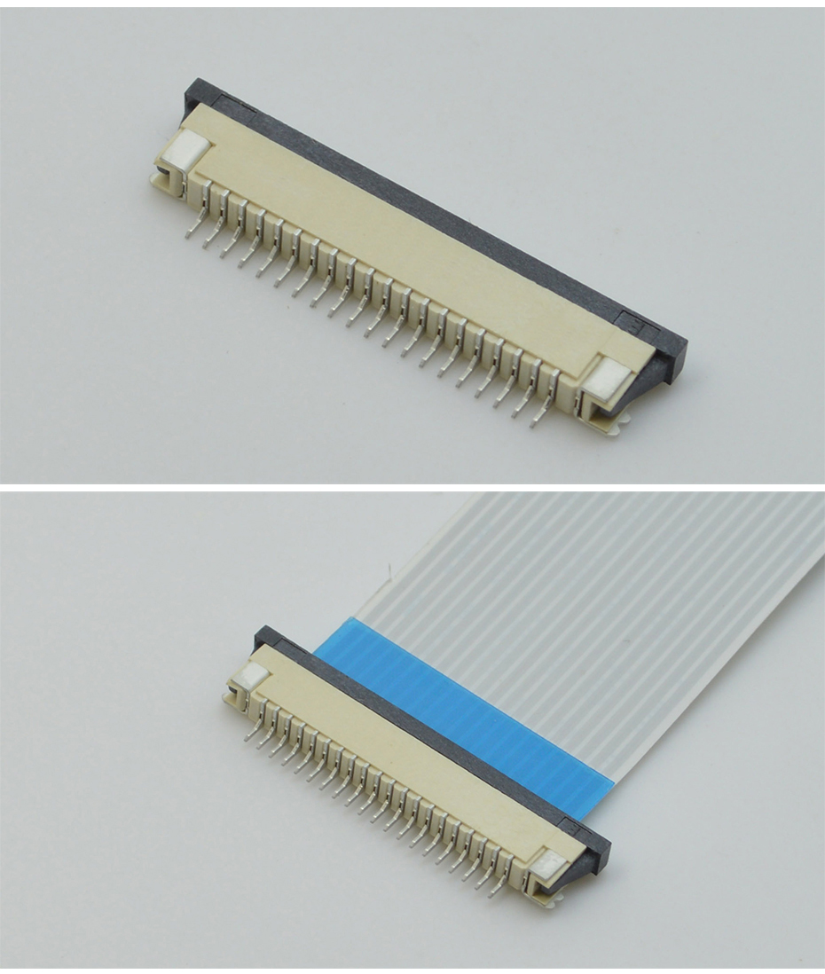 fpc連接器pcb封裝 1mm-fpc連接器1.0fpc連接器下接-宏利