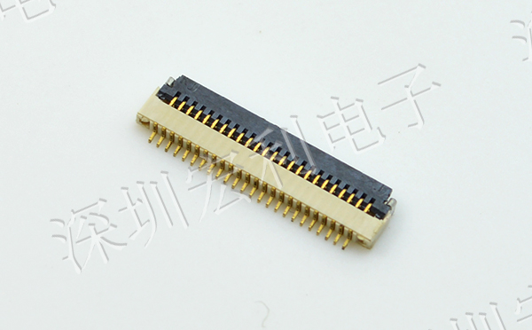 超薄FPC連接器 間距0.5mm-40PIN翻蓋 塑高H1.0mm FPC插座超薄