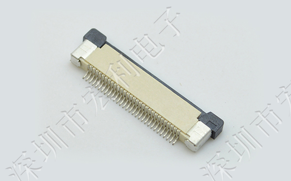 ffc/fpc排線座14pin抽屜式上接觸0.5間距 H2.0厚PCB板貼片插座