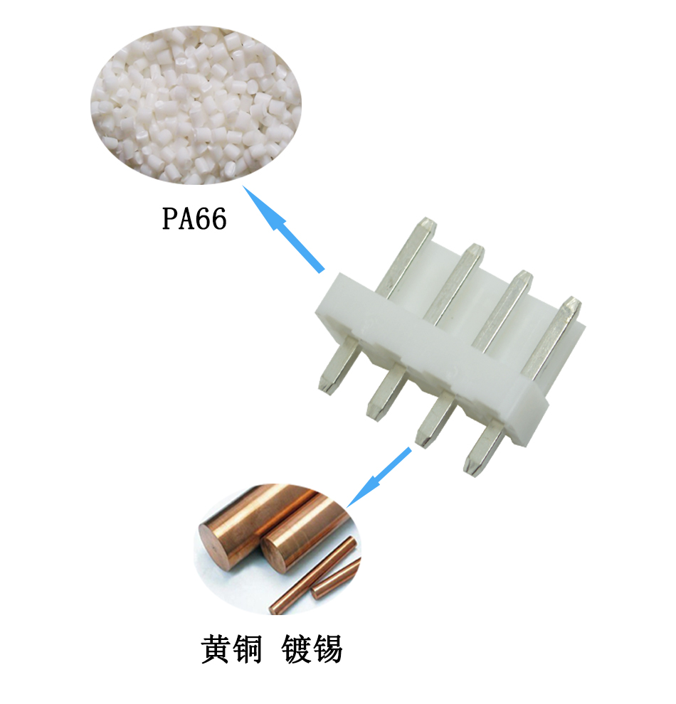 直針插座 VH3.96 -2P間距拔插式接插件 直針式板端座,宏利