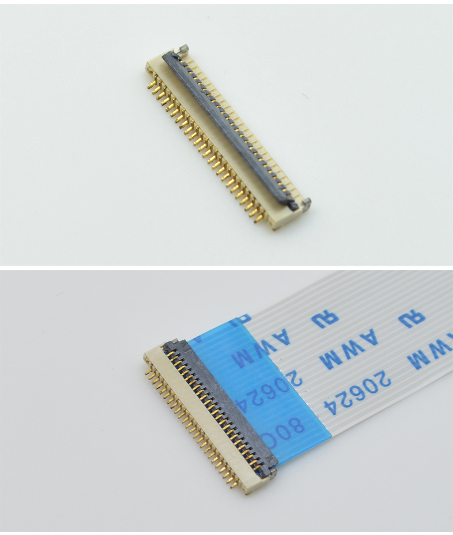 廠家直銷0.5間距8P 翻蓋式下接H1.0厚度f(wàn)fc fpc連接器,宏利